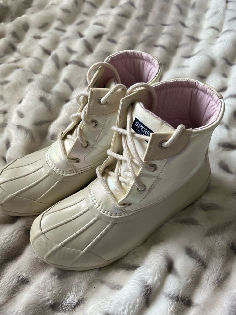Sperry Boots Cream/Pearl Womens 6-7.5